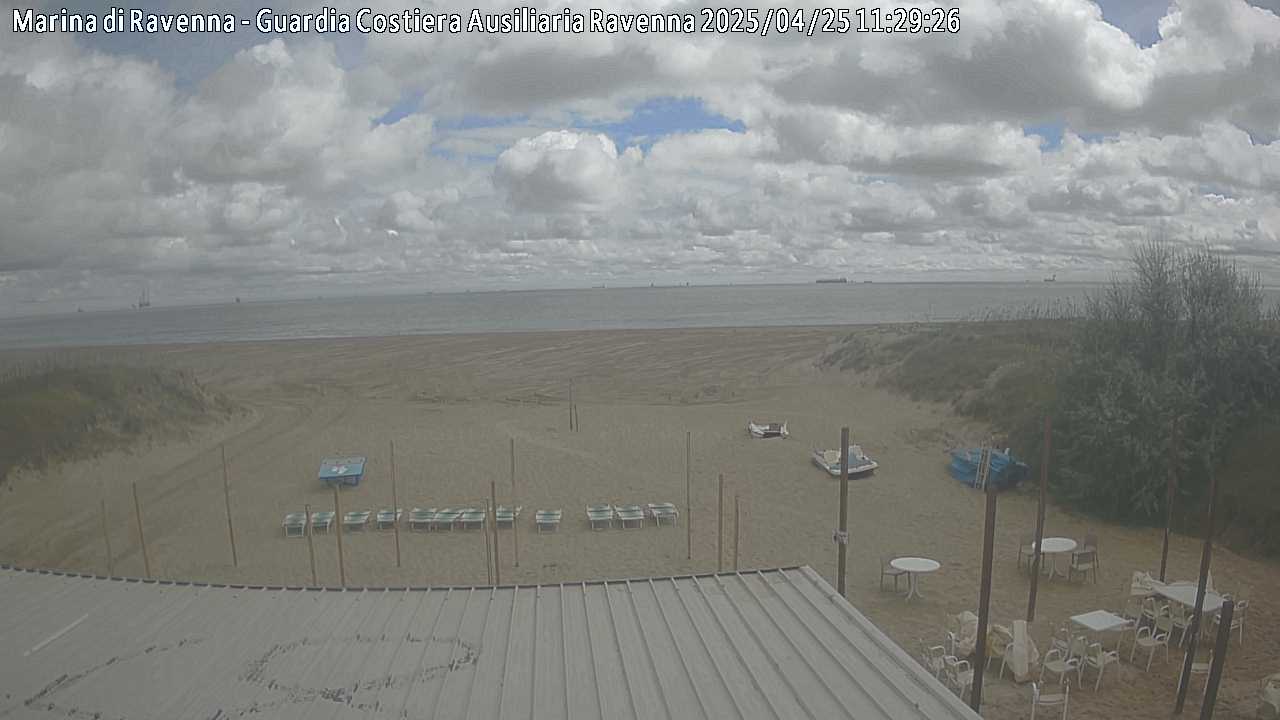 Webcam Marina di Ravenna Molo Dalmazia verso nord