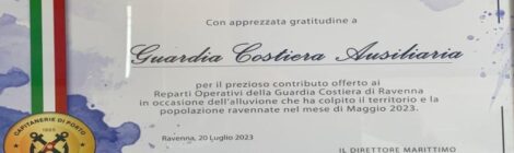 GCA riceve attestato di riconoscimento per l’attività svolta durante l’alluvione in Romagna